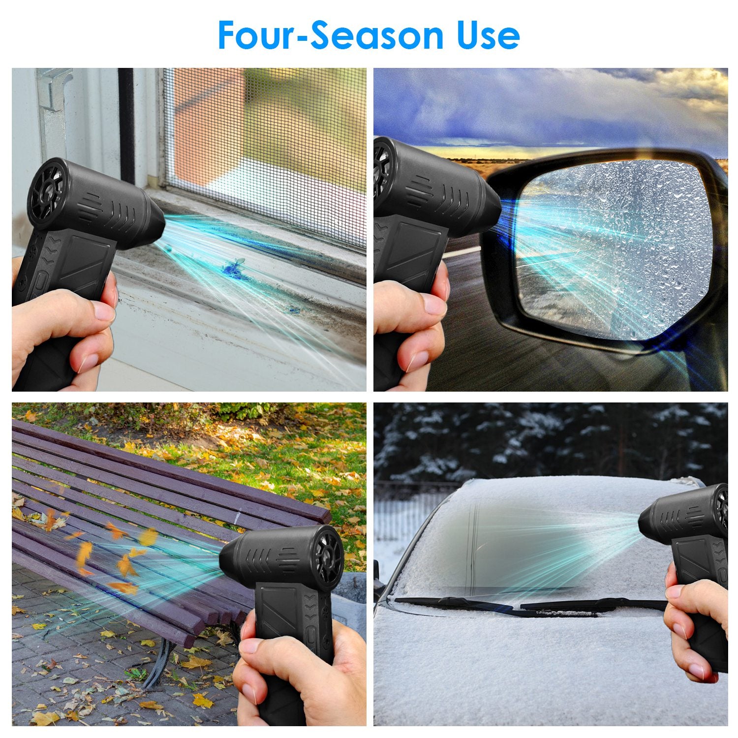 1Pc Compressed Air Duster With LED Light Up To 150000RPM Speed For PC Keyboard Cleaning