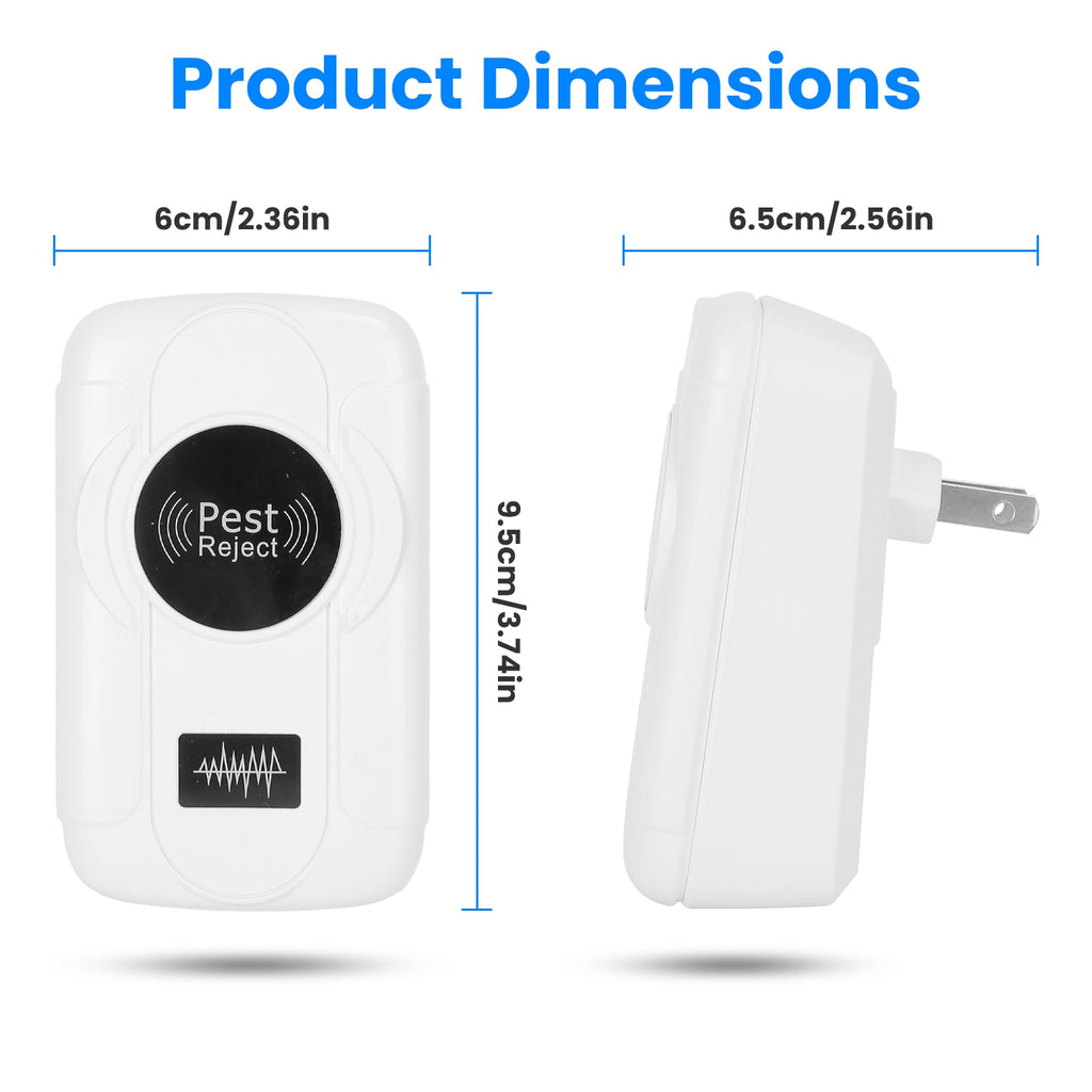 6 Pack 32-120KHz Ultrasonic Insect Repellent Indoor Plug