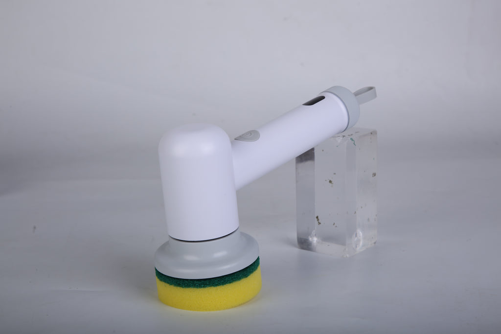 1Set Electric Handheld Spin Scrubber Cordless Cleaning Brush With 2 Rotating