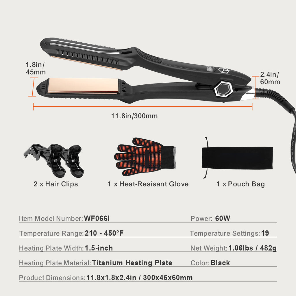 VEVOR Hair Straightener, Titanium Flat Iron,
