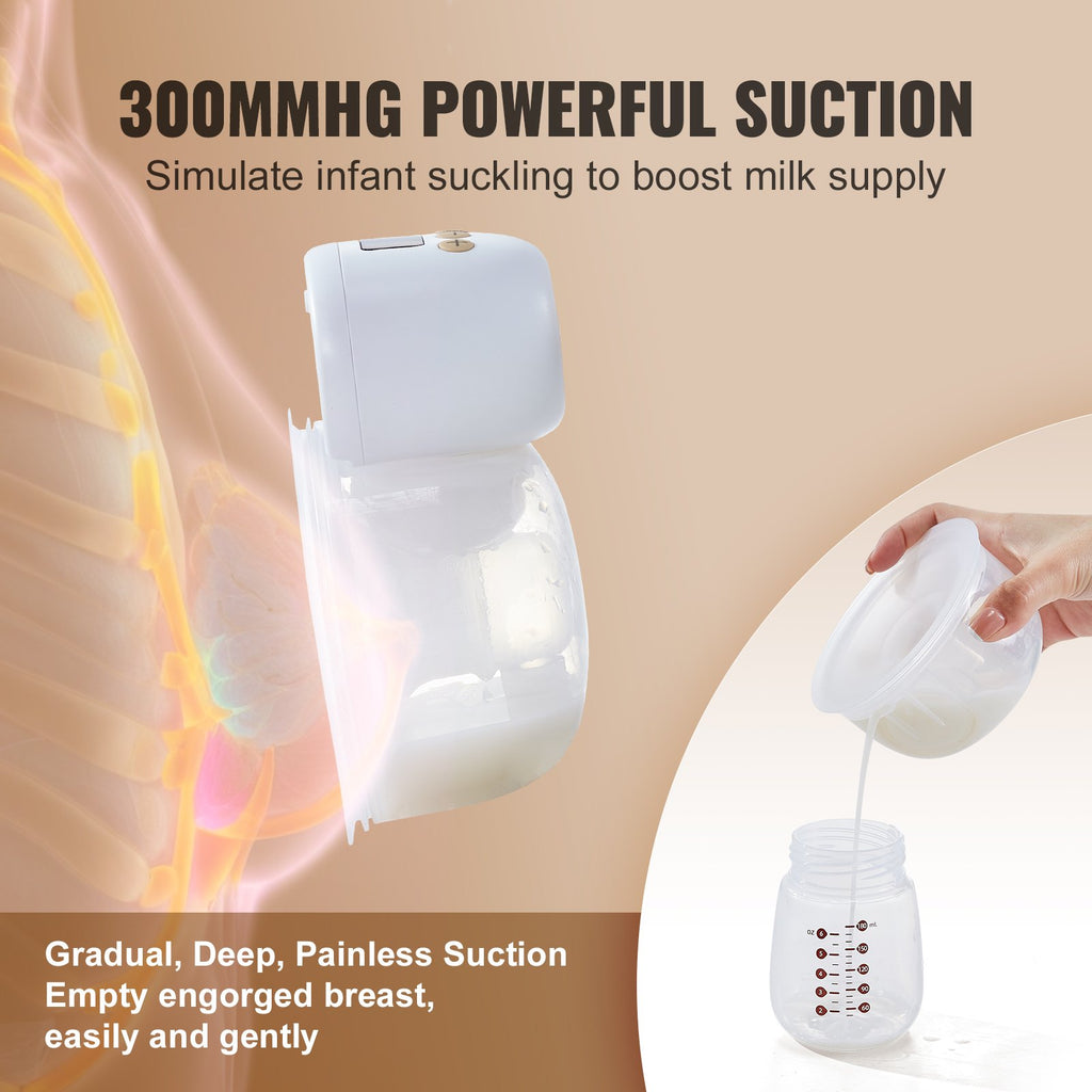 VEVOR BreastPump, Wearable Electric Breast Pumps Hands Free,