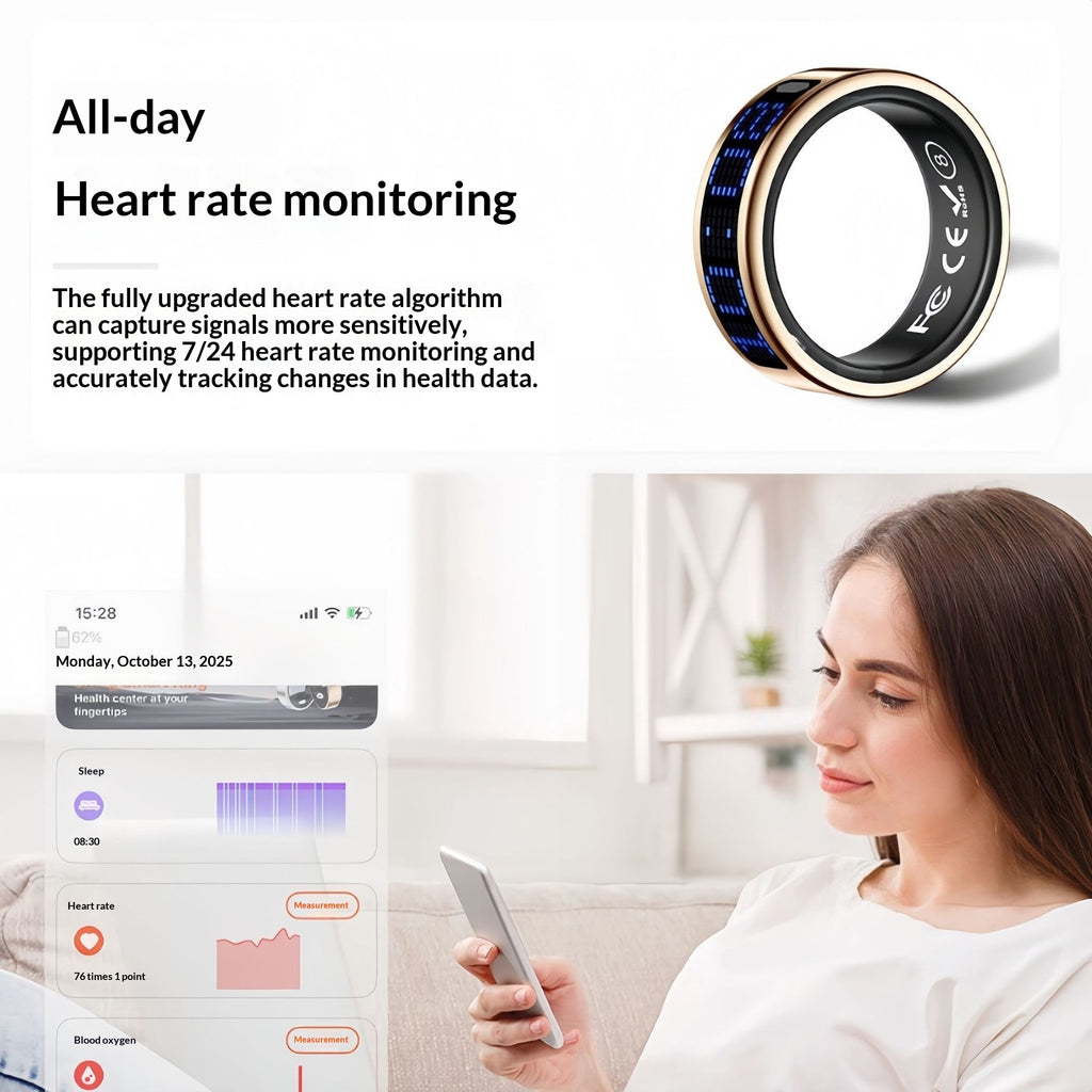Smart Ring For Step Counting Heart Rate