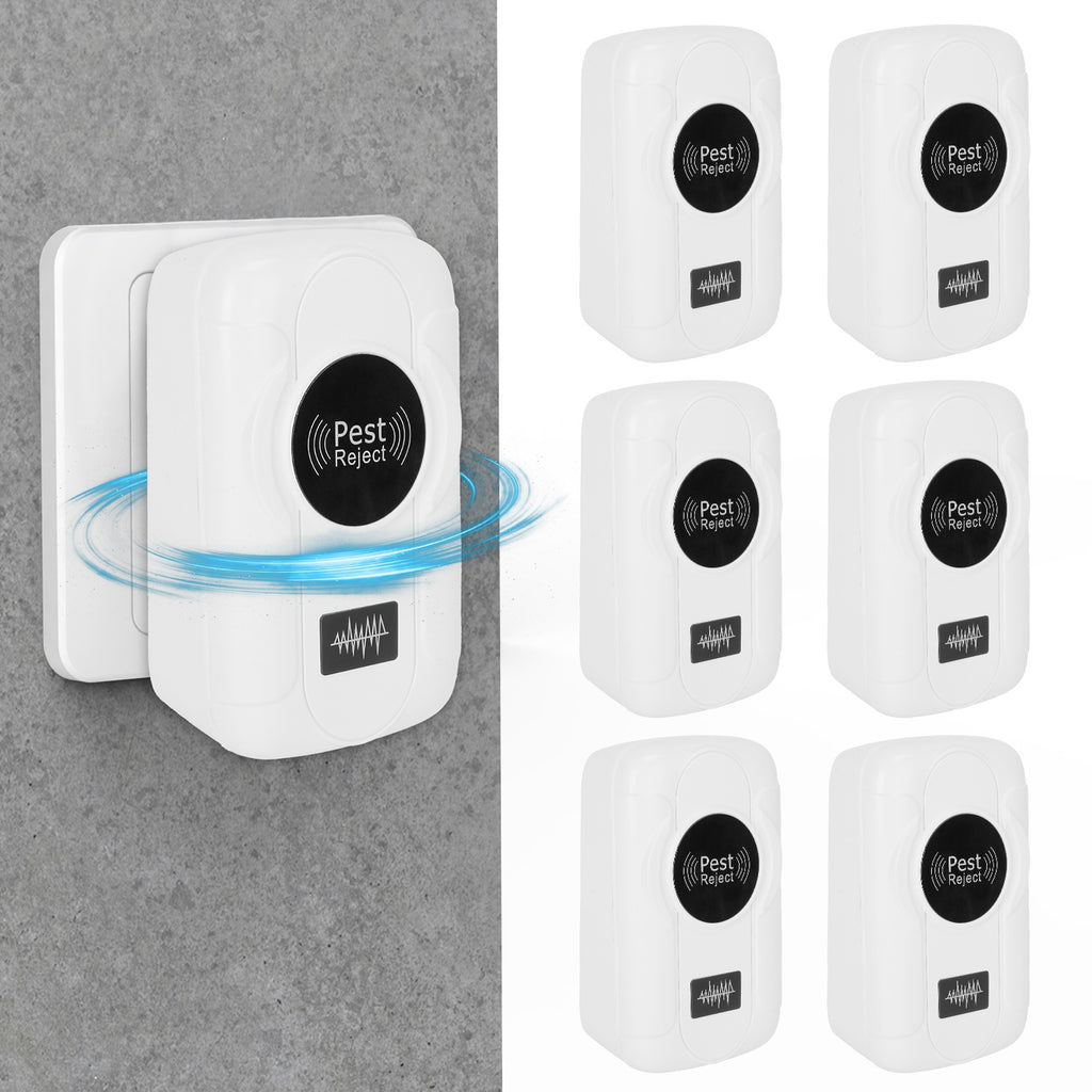 6 Pack 32-120KHz Ultrasonic Insect Repellent Indoor Plug