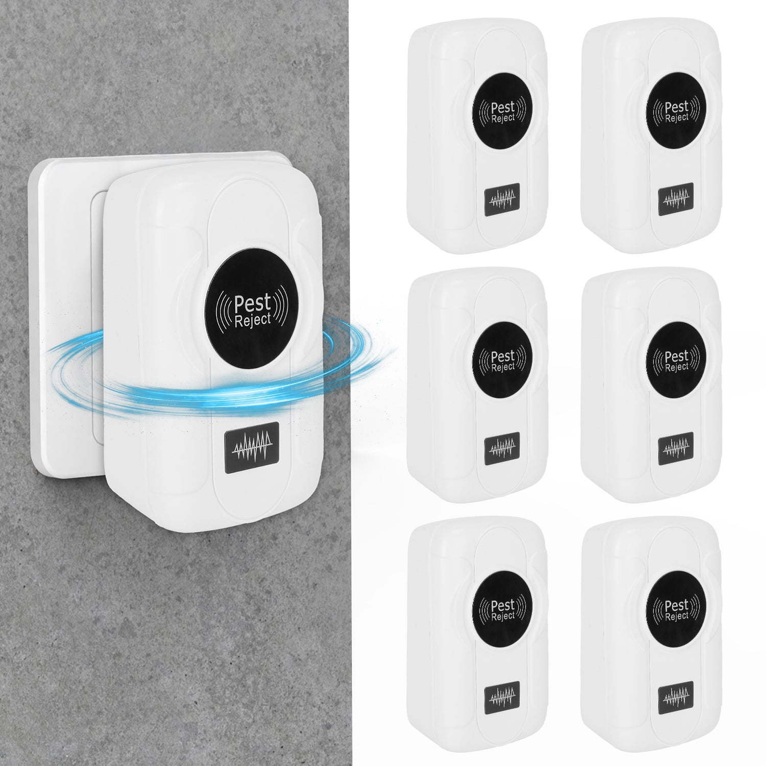 6 Pack 32-120KHz Ultrasonic Insect Repellent Indoor Plug