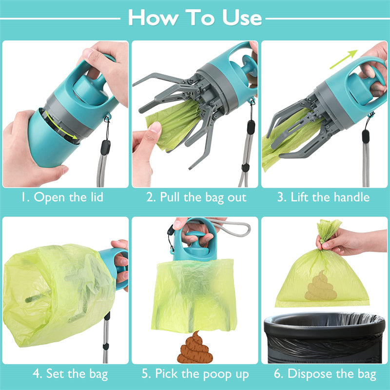 Portable Lightweight Dog Pooper Scooper With Built
