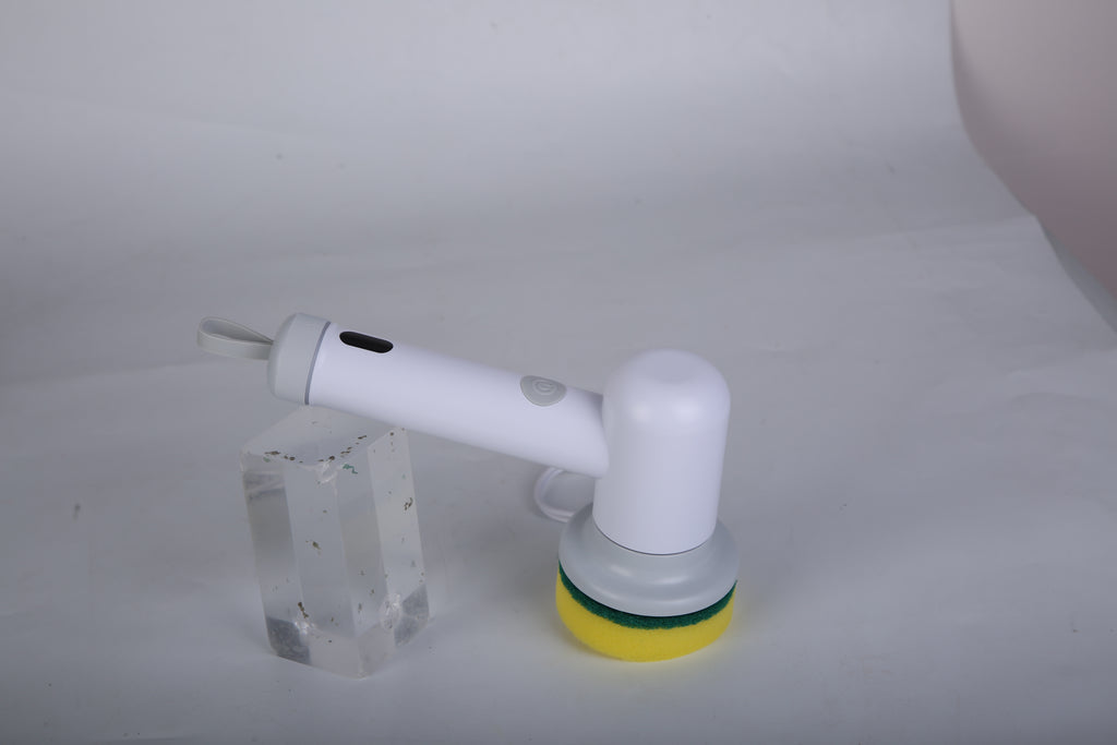 1Set Electric Handheld Spin Scrubber Cordless Cleaning Brush With 2 Rotating